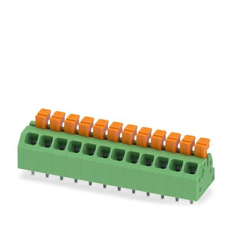 Phoenix Contact SPTAF 1 Series PCB Terminal Block, 12-Contact, 3.5 mm Pitch, Wave Soldering Mount, 1 Row