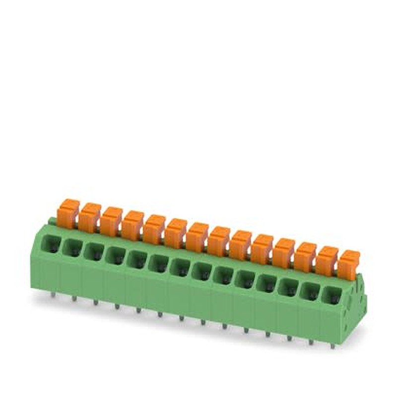 Phoenix Contact SPTAF 1 Series PCB Terminal Block, 14-Contact, 3.5 mm Pitch, Wave Soldering Mount, 1 Row