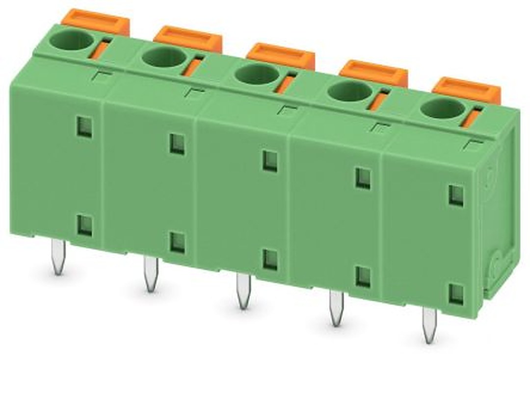 Phoenix Contact FFKDSA1/V1-7.62- 5 Series PCB Terminal Block, 5-Contact, 7.62 mm Pitch, 1 Row, 1868115