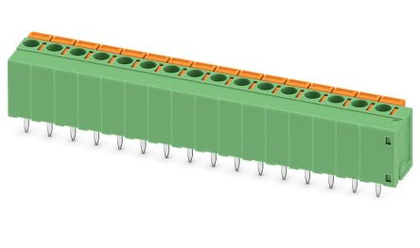 Phoenix Contact FFKDSA1/V1-5.08-16 Series PCB Terminal Block, 16-Contact, 5.08 mm Pitch, 1 Row, 1868623