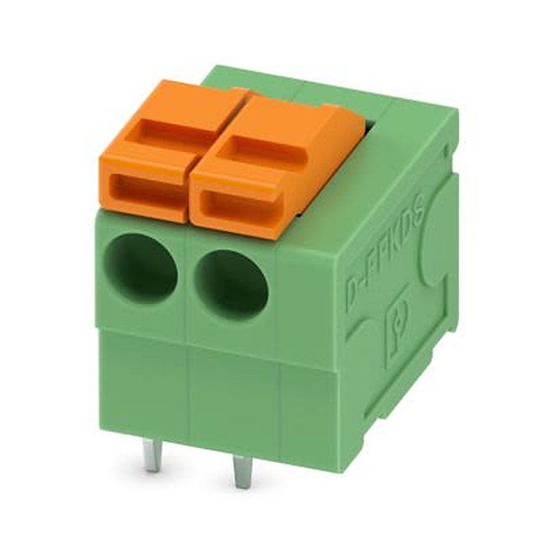 Phoenix Contact FFKDSA 1 Series PCB Terminal Block, 2-Contact, 3.81 mm Pitch, Wave Soldering Mount, 1 Row