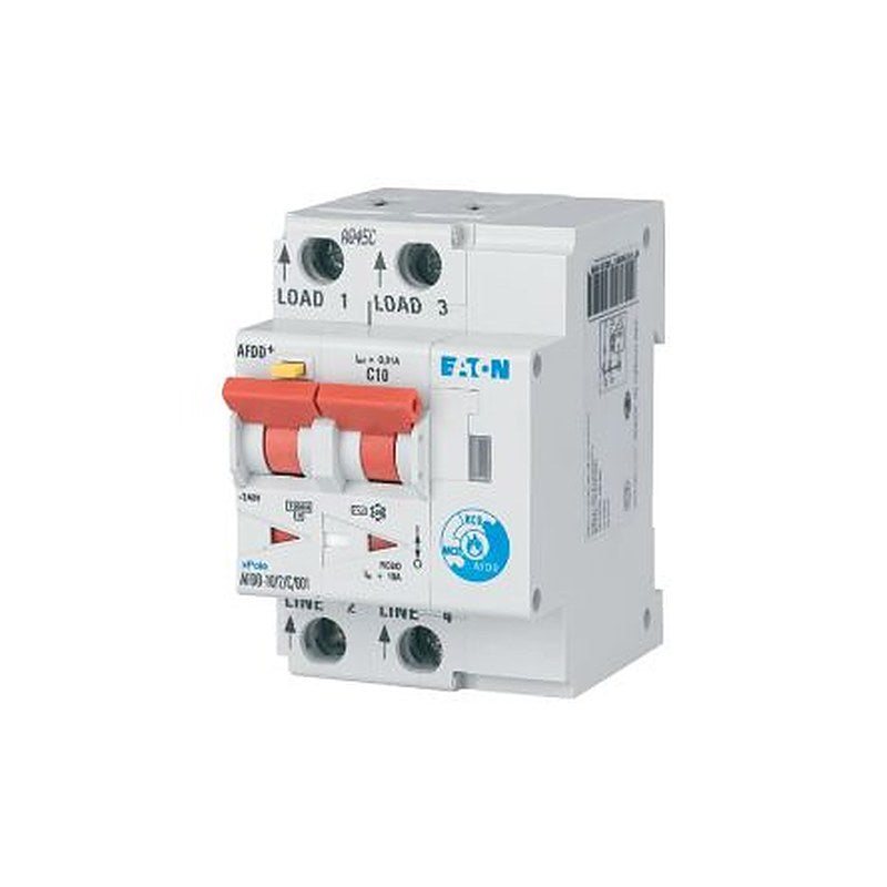 Eaton Electronic Circuit Breaker, 10A Current Rating, 2-Pole, 30 mA Trip Sensitivity, Type C, Eaton Moeller Range, Eaton