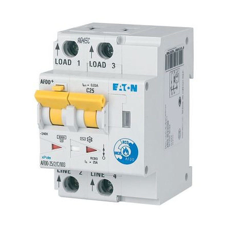 Eaton Electronic Circuit Breaker, 25A Current Rating, 2-Pole, 30 mA Trip Sensitivity, Type B, Eaton Moeller Range, Eaton