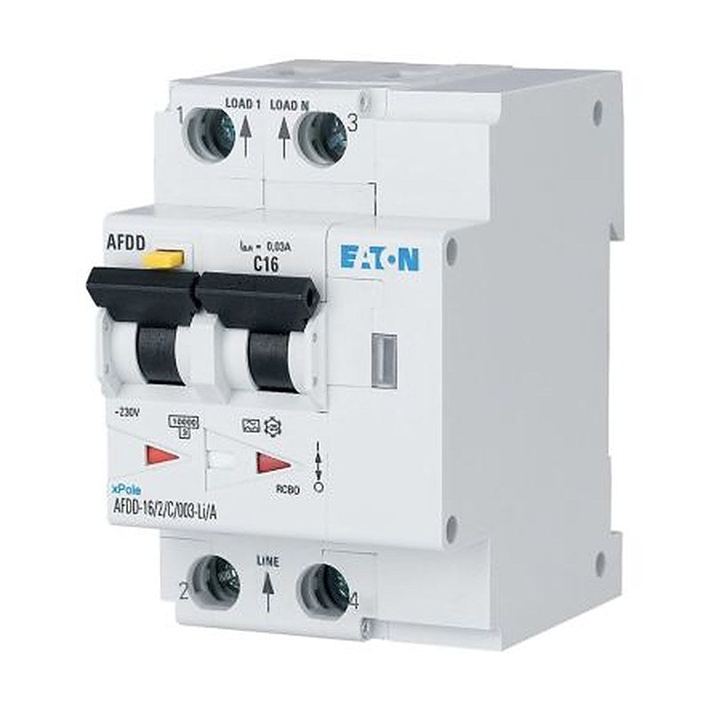 Eaton Electronic Circuit Breaker, 16A Current Rating, 2-Pole, 30 mA Trip Sensitivity, Type C, Eaton Moeller Range, Eaton