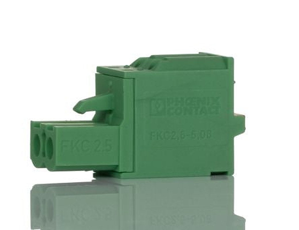 Phoenix Contact FKC 2.5/2-ST-5.08 Series Pluggable Terminal Block, 2-Contact, 5.08 mm Pitch, 1 Row, 1873058