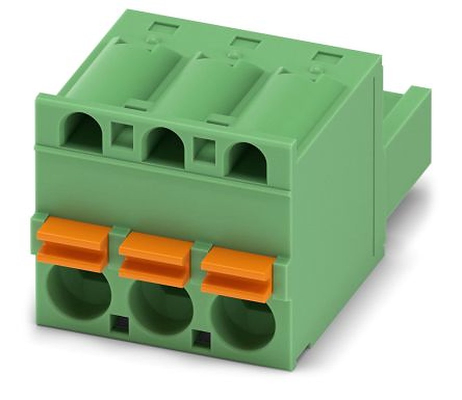 Phoenix Contact FKC 2.5/3-ST-5.08 Series Pluggable Terminal Block, 3-Contact, 5.08 mm Pitch, 1 Row, 1873061