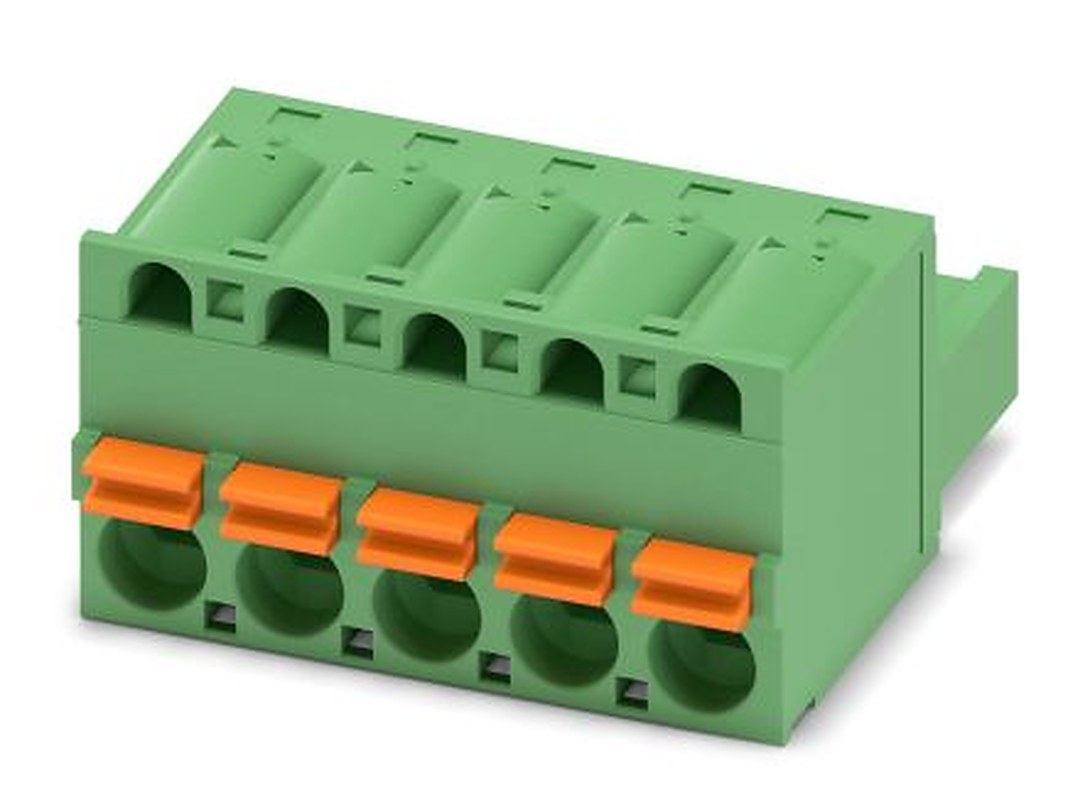 Phoenix Contact FKC 2.5/5-ST-5.08 Series Pluggable Terminal Block, 5-Contact, 5.08 mm Pitch, 1 Row