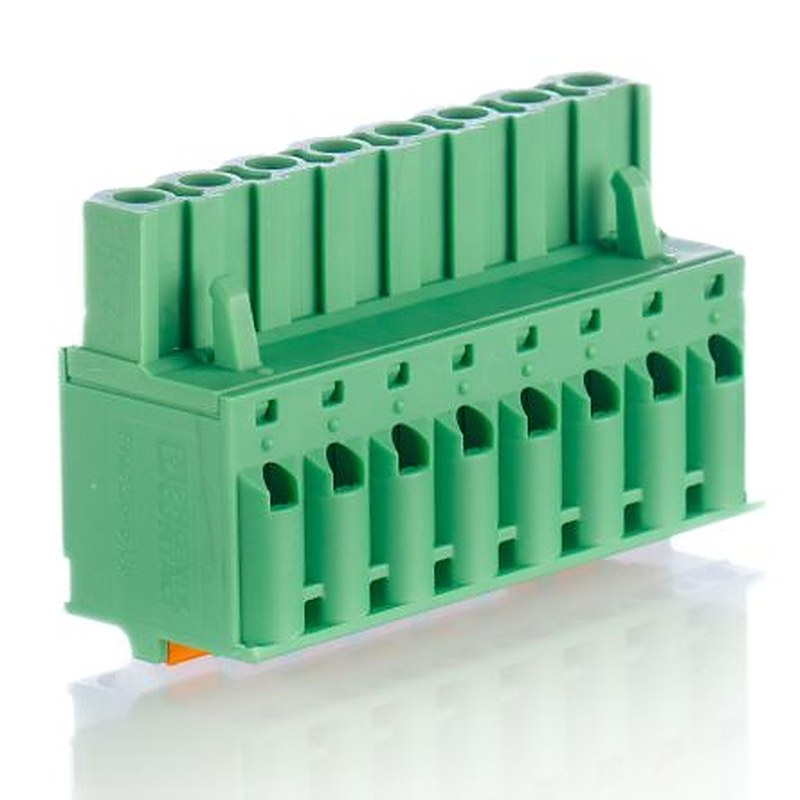 Phoenix Contact FKC 2.5/8-ST-5.08 Series Pluggable Terminal Block, 8-Contact, 5.08 mm Pitch, 1 Row, 1873113
