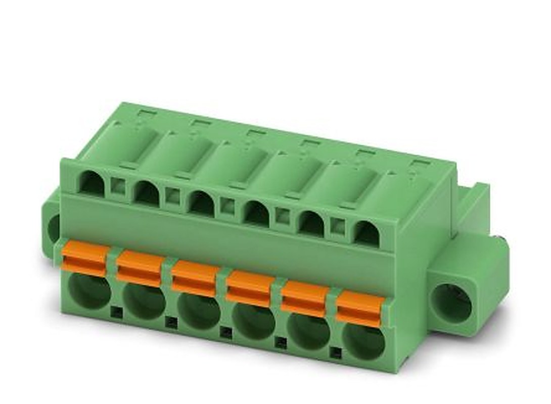 Phoenix Contact FKC 2.5/6-STF-5.08 Series Pluggable Terminal Block, 6-Contact, 5.08 mm Pitch, 1 Row