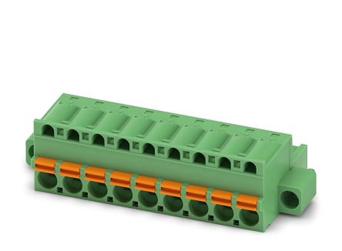 Phoenix Contact FKC 2.5/9-STF-5.08 Series Pluggable Terminal Block, 9-Contact, 5.08 mm Pitch, 1 Row, 1873278