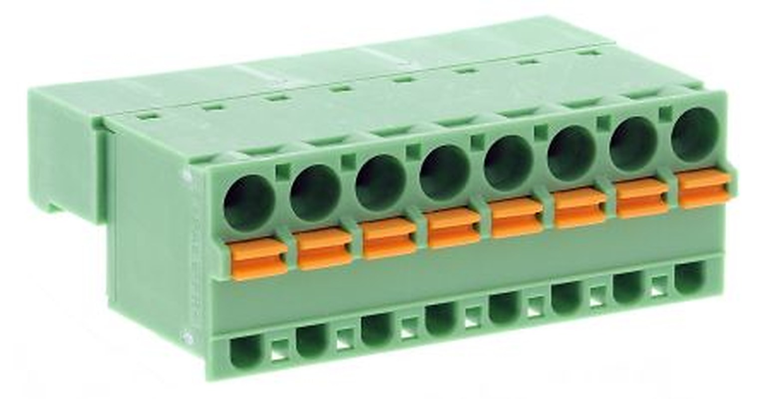 Phoenix Contact FKIC 2.5/8-ST-5.08 Series Pluggable Terminal Block, 8-Contact, 5.08 mm Pitch, 1 Row, 1873414