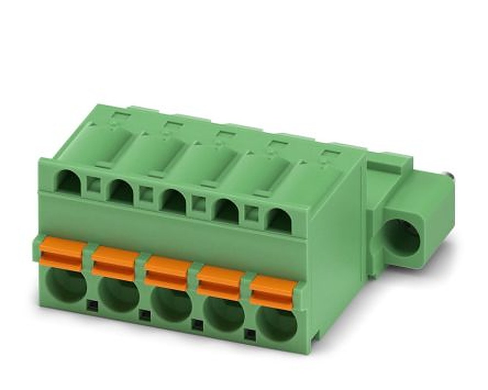 Phoenix Contact FKIC 2.5/5-STF-5.08 Series Pluggable Terminal Block, 5-Contact, 5.08 mm Pitch, 1 Row, 1873537