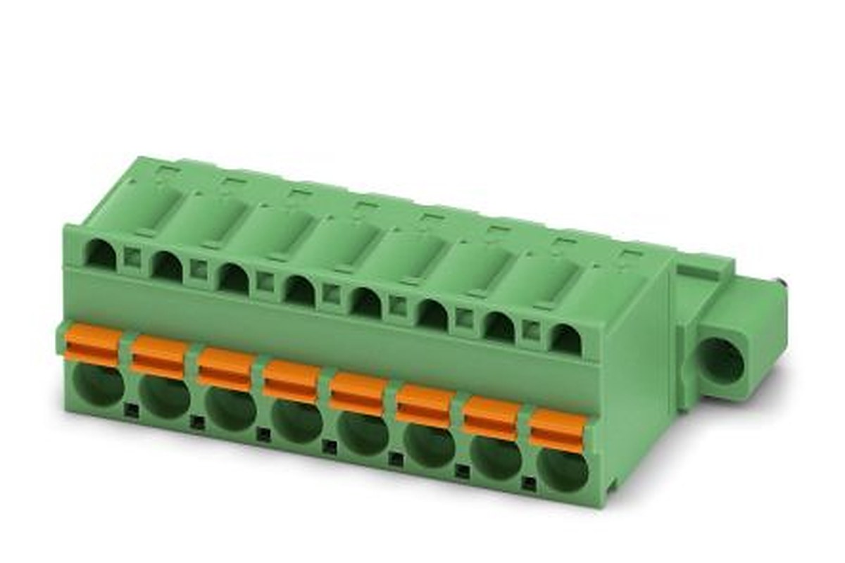 Phoenix Contact FKIC 2.5/8-STF-5.08 Series Pluggable Terminal Block, 8-Contact, 5.08 mm Pitch, 1 Row, 1873566