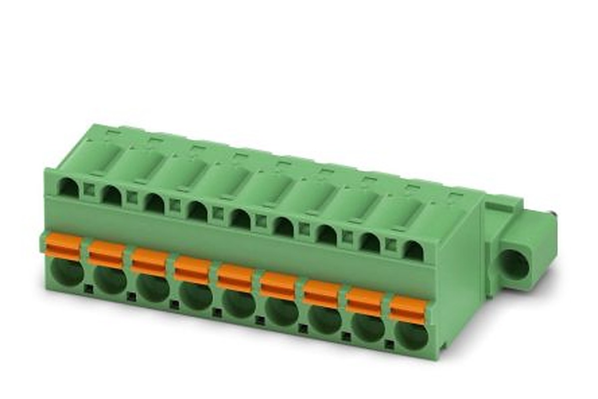 Phoenix Contact FKIC 2.5/9-STF-5.08 Series Pluggable Terminal Block, 9-Contact, 5.08 mm Pitch, 1 Row, 1873579