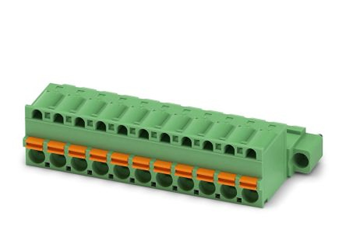 Phoenix Contact FKIC 2.5/11-STF-5.08 Series Pluggable Terminal Block, 11-Contact, 5.08 mm Pitch, 1 Row, 1873595