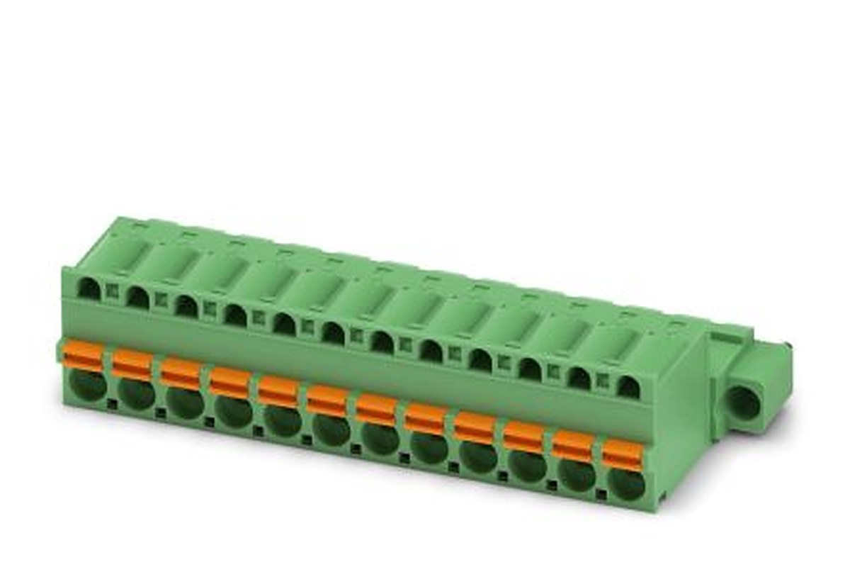 Phoenix Contact FKIC 2.5/12-STF-5.08 Series Pluggable Terminal Block, 12-Contact, 5.08 mm Pitch, 1 Row, 1873605