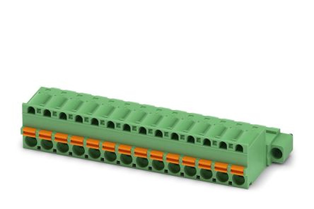 Phoenix Contact FKIC 2.5/14-STF-5.08 Series Pluggable Terminal Block, 14-Contact, 5.08 mm Pitch, 1 Row, 1873621