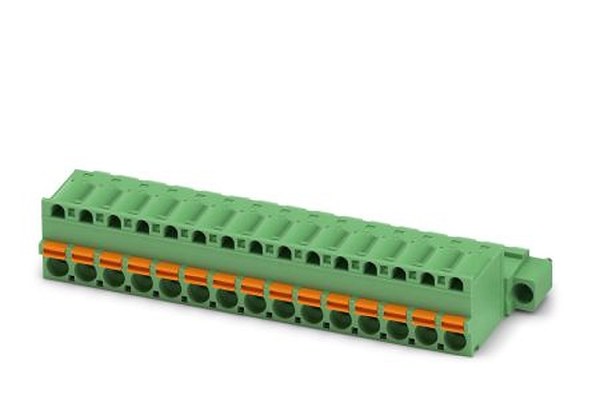Phoenix Contact FKIC 2.5/15-STF-5.08 Series Pluggable Terminal Block, 15-Contact, 5.08 mm Pitch, 1 Row, 1873634