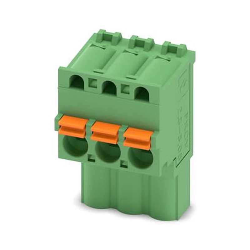 Phoenix Contact FKCVW 2 Series PCB Connector, 3-Contact, 5.08 mm Pitch, Plug-in, 1 Row Push-in Spring