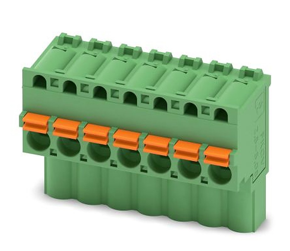 Phoenix Contact FKCVW 2.5/ 7-ST-5.08 Series Pluggable Terminal Block, 7-Contact, 5.08 mm Pitch, 1 Row, 1873702