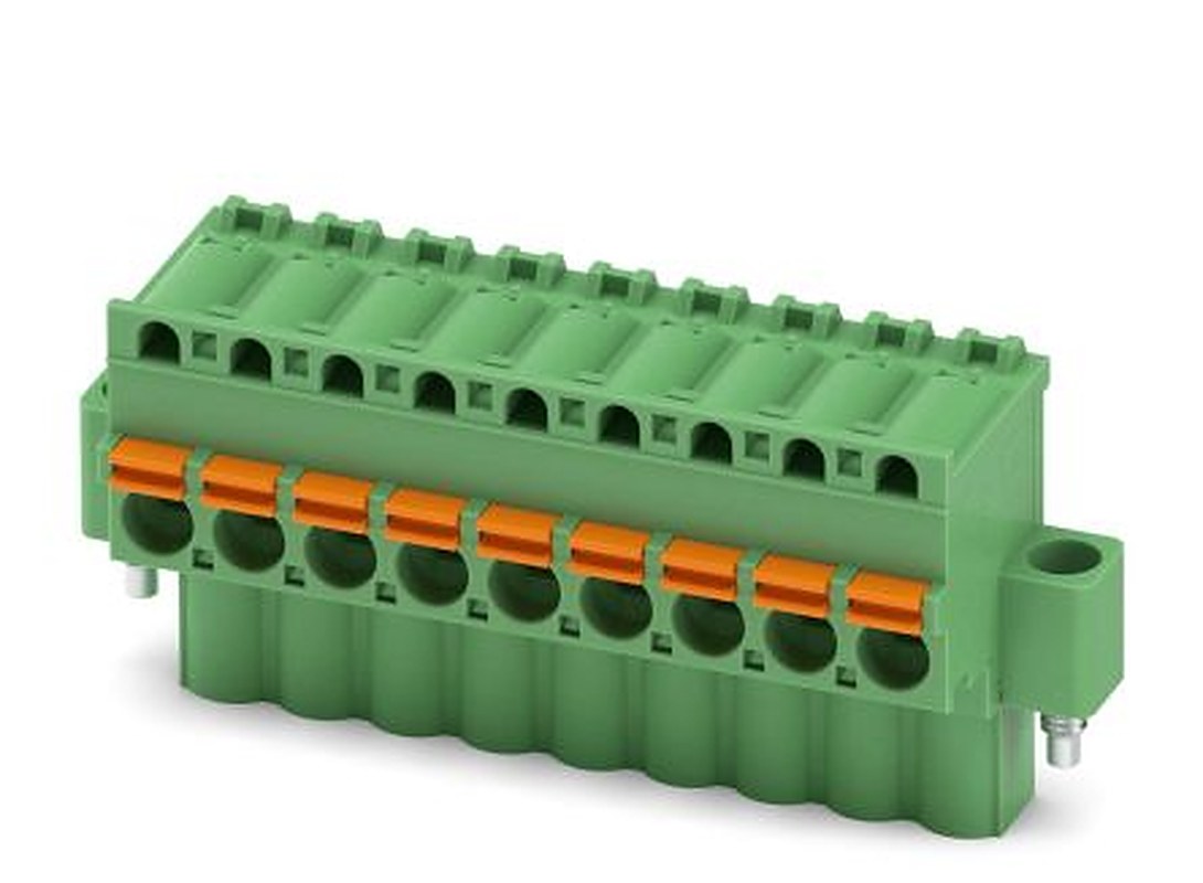 Phoenix Contact FKCVW 2.5/ 9-STF-5.08 Series Pluggable Terminal Block, 9-Contact, 5.08 mm Pitch, 1 Row, 1873870