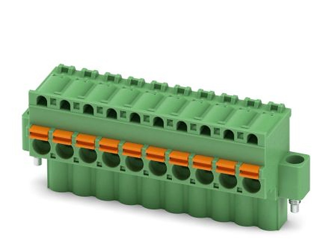 Phoenix Contact FKCVW 2.5/10-STF-5.08 Series Pluggable Terminal Block, 10-Contact, 5.08 mm Pitch, 1 Row, 1873883