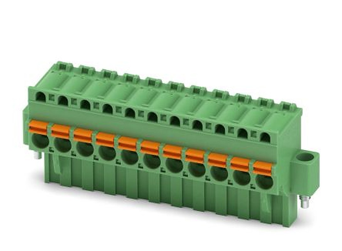 Phoenix Contact FKCVR 2.5/11-STF-5.08 Series Pluggable Terminal Block, 11-Contact, 5.08 mm Pitch, 1 Row, 1874196