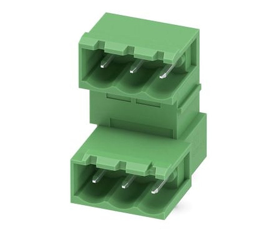 Phoenix Contact MDSTBA 2.5/ 3-GL Series Right Angle Pluggable Terminal Block, 3 Contact(s), 5 mm Pitch, 2 Row