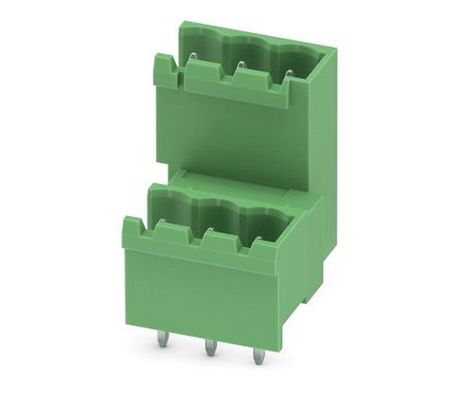 Phoenix Contact MDSTBVA 2.5/ 3-GR-5.08 Series Pluggable Terminal Block, 3-Contact, 5.08 mm Pitch, 2 Row, 1874769
