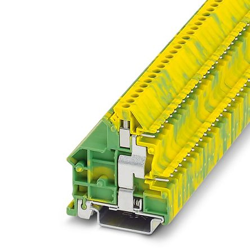Phoenix Contact 1876615 UKK 3-MSTB-5.08-PE Series Double Level Terminal Block Green, Yellow, 2.5mm², 2-Level, Screw