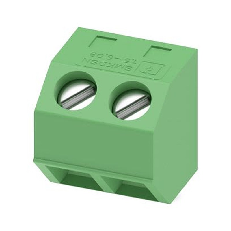 Phoenix Contact SMKDSNF 1 Series PCB Terminal Block, 2-Contact, 5.08 mm Pitch, Wave Soldering Mount, 1 Row