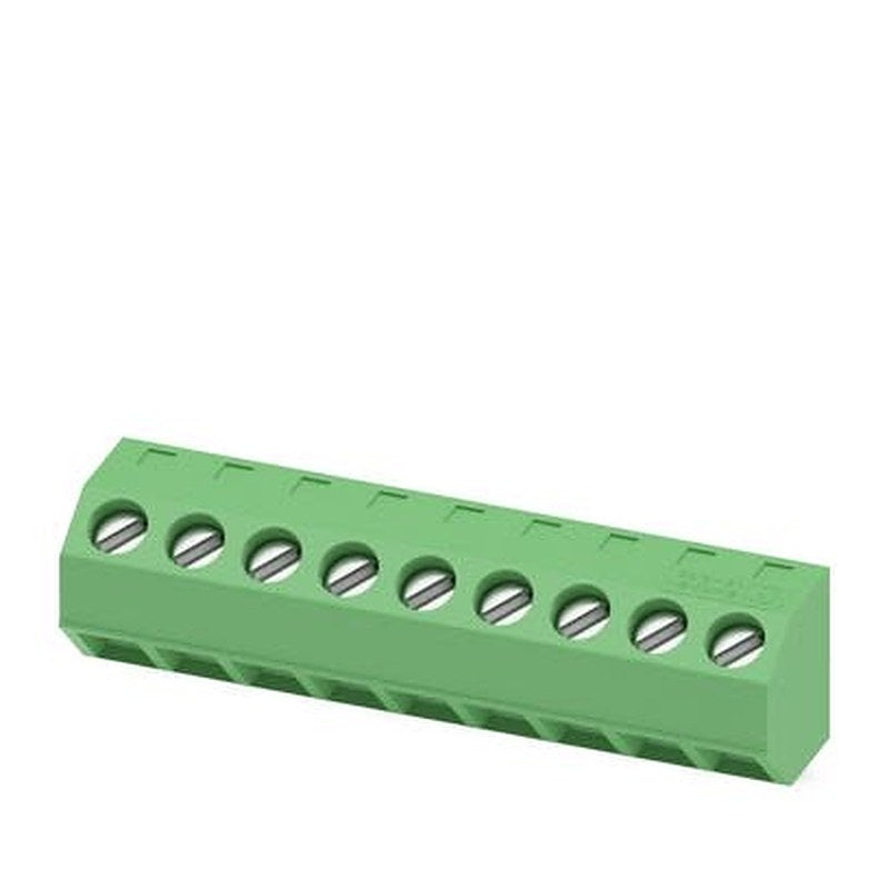 Phoenix Contact SMKDSNF 1 Series PCB Terminal Block, 9-Contact, 5.08 mm Pitch, Wave Soldering Mount, 1 Row
