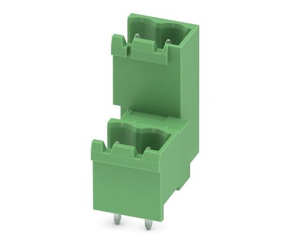 Phoenix Contact MDSTBVA 2.5/ 2-GR-5.08 Series Right Angle Pluggable Terminal Block, 2 Contact(s), 5.08 mm Pitch, 2 Row