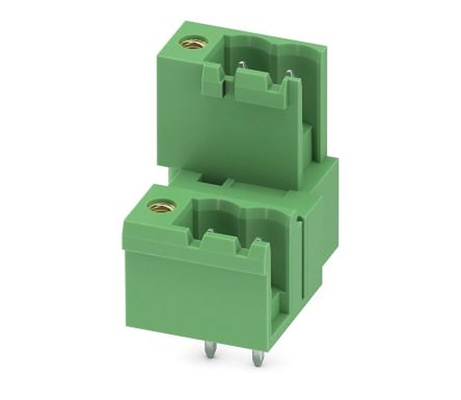 Phoenix Contact MDSTBV 2.5/ 2-GFR Series Right Angle Pluggable Terminal Block, 2 Contact(s), 5 mm Pitch, 2 Row