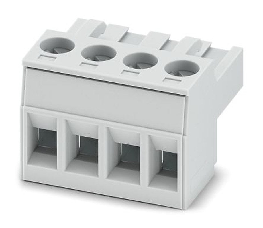 Phoenix Contact 5/4-ST KMGY, MSTBT 2 Series Pluggable Terminal Block, 4-Contact, 5 mm Pitch, 1 Row, 1878037
