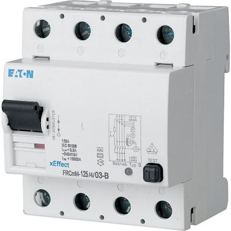 Eaton xEffect Series Residual Current Circuit Breaker, 63A, 4-Pole, 100 mA, Type B, 630 A 415V ac