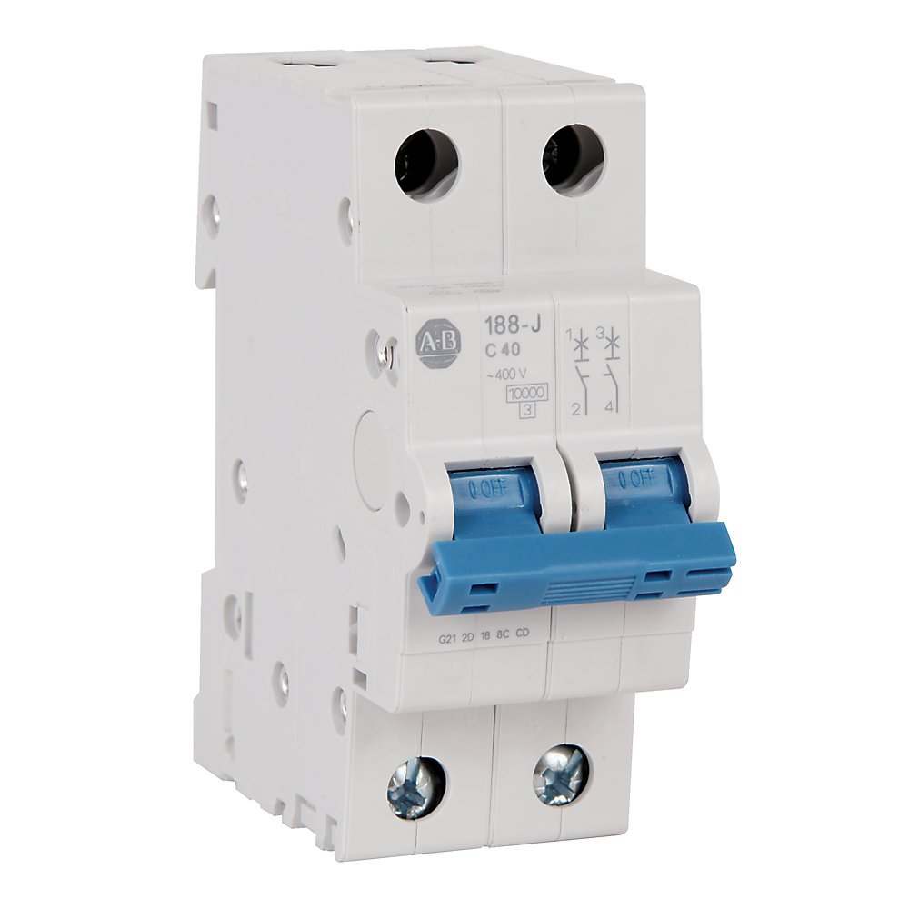 Bulletin 188, Standard Configuration, 6 kA, 2-Pole, Trip Curve B, 32A, No Neutral