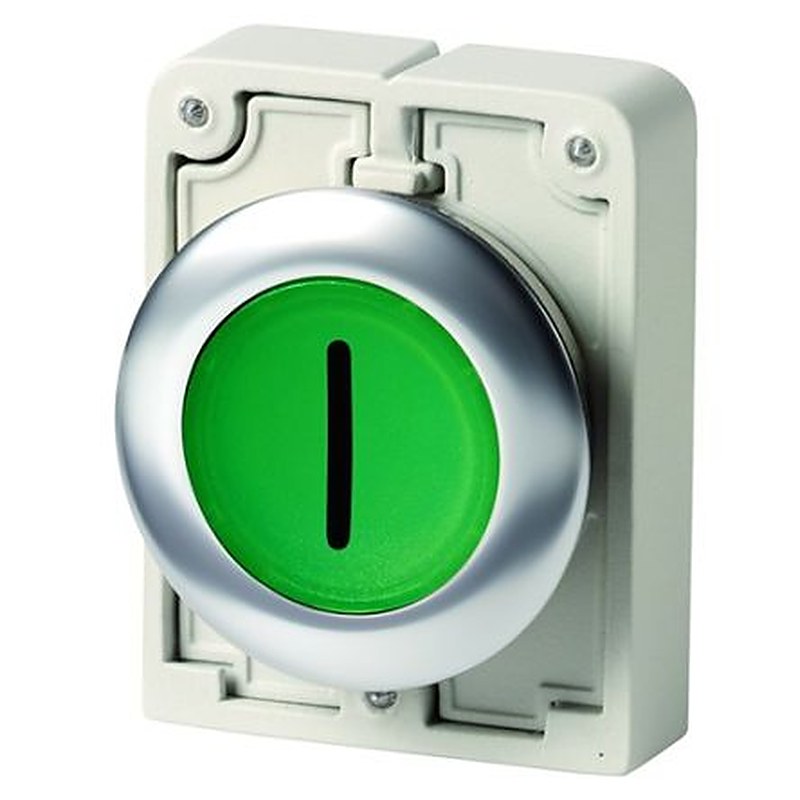 Eaton RMQ-Titan Series Green Push Button Switch, 30.5 mm Cutout, IP69, IP67, IP66
