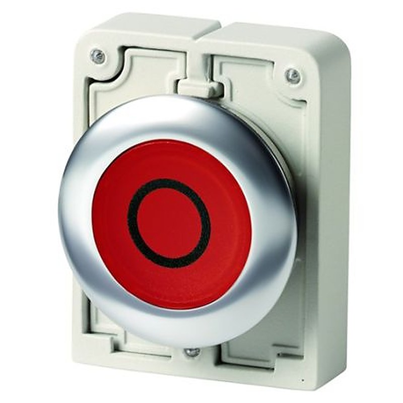 Eaton RMQ-Titan Series Red Spring Return Push Button Switch, 30.5 mm Cutout, IP66, IP67, IP69