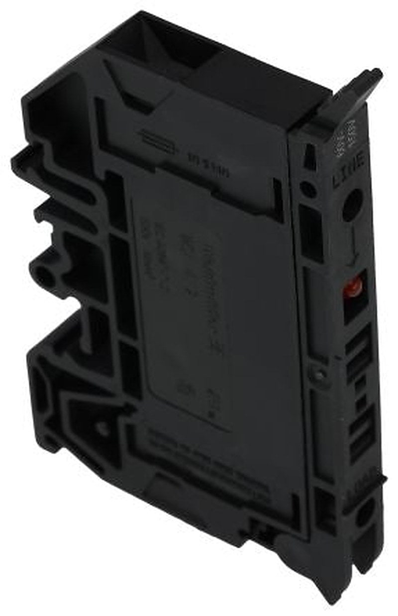 Weidmüller 1880420000 W Series Fused DIN Rail Terminal Black, 4mm², 1-Level Fused, Screw