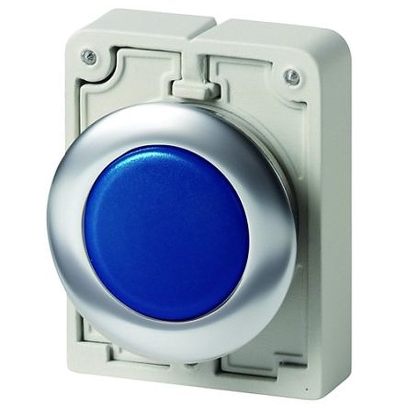 Eaton, M30 Blue Pilot Indicator, 30 mm Cutout, IP67, IP69K, Rectangular, 250V