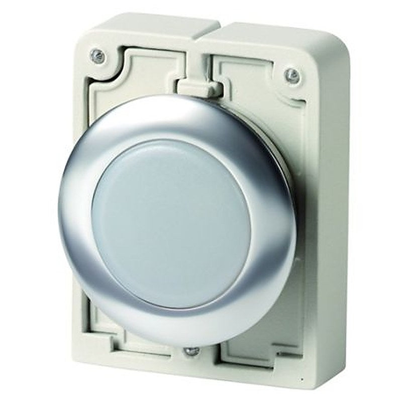 Eaton, M22, Panel Mount White LED Indicator, 30 mm Cutout, IP66, IP69K, IP67, Round, 250V