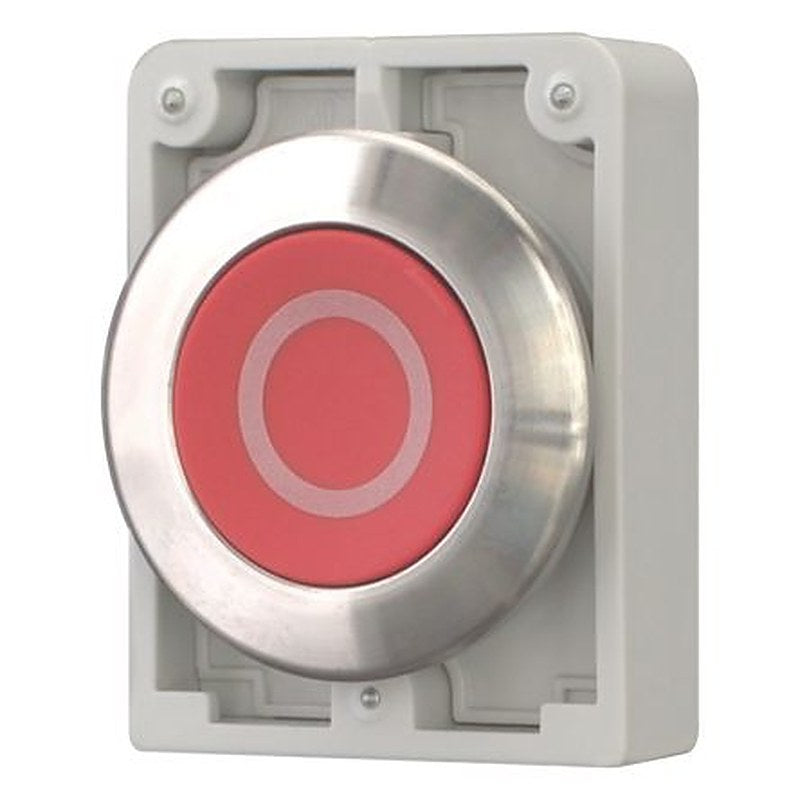 Eaton M30 Series Push Button Switch, Maintained, 30.5 mm Cutout, Red LED, IP66, IP67, IP69