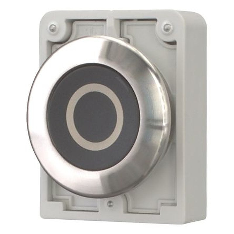 Eaton M30I Series Push Button Switch, Spring Return, Momentary, Panel, 30.5 mm Cutout, Black LED, IP66, IP67, IP69