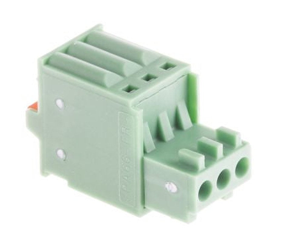 Phoenix Contact FC-MC 0.5/3-ST-2.5 Series Pluggable Terminal Block, 3-Contact, 2.5 mm Pitch, 1 Row, 1881338