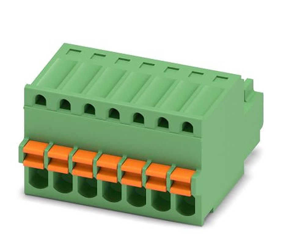 Phoenix Contact FK-MC 0.5/7-ST-2.5 Series Pluggable Terminal Block, 7-Contact, 2.5 mm Pitch, 1 Row, 1881370