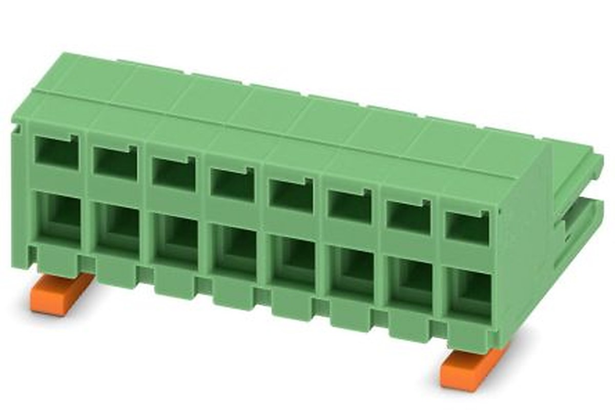 Phoenix Contact ZEC 1.5/8-ST-5.0 C2 R1.8 Series PCB Terminal Block, 8-Contact, 5 mm Pitch, 1 Row, 1883103