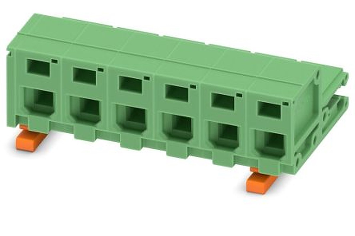 Phoenix Contact ZEC 1.5/6-ST-7.5 C2 R1.6 Series PCB Terminal Block, 6-Contact, 7.5 mm Pitch, 1 Row, 1883187