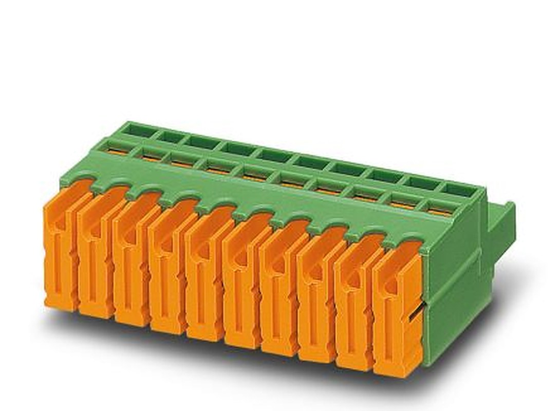 Phoenix Contact QC 1/4-ST-5.08 Series Pluggable Terminal Block, 4-Contact, 5.08 mm Pitch, 1 Row, 1883271