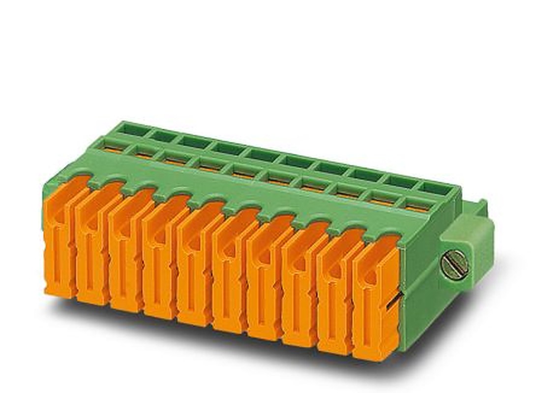 Phoenix Contact QC 1/8-STF-5.08 Series Pluggable Terminal Block, 8-Contact, 5.08 mm Pitch, 1 Row, 1883417